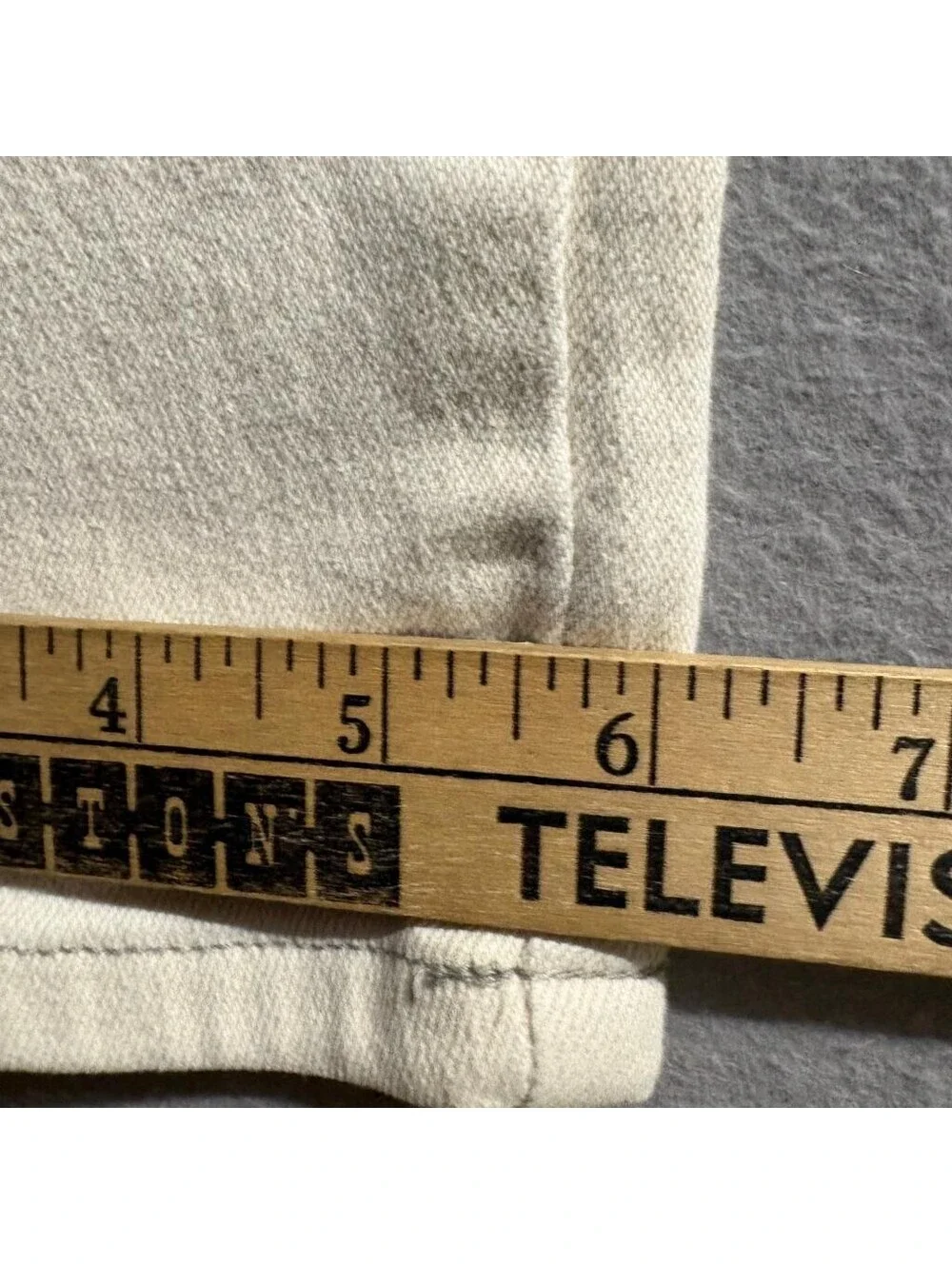 Gloria Vanderbilt Stretch Jeans Womens 10 Petite Beige Denim High Rise Straight